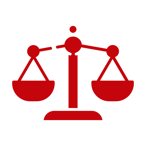 equal scales of justice icon